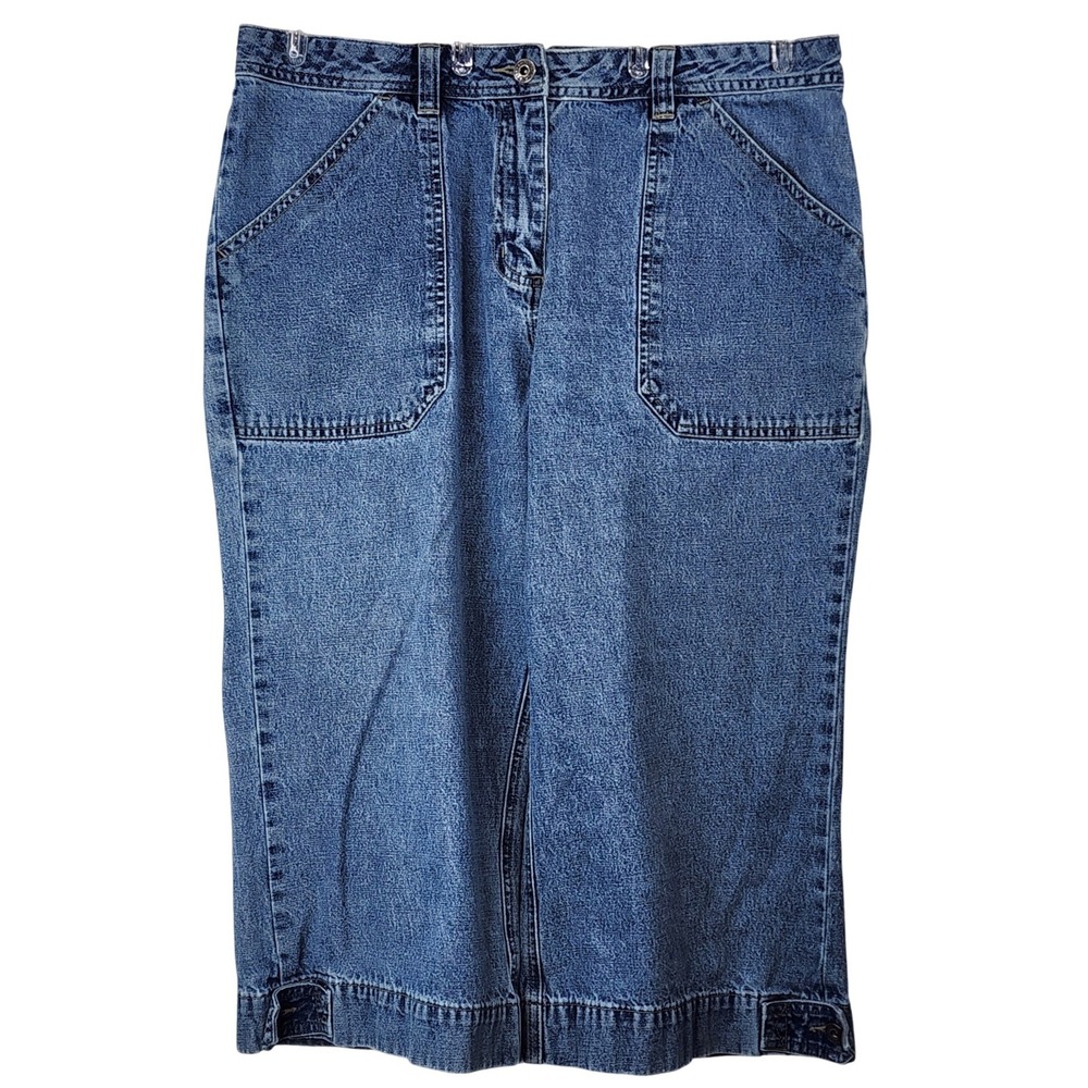Christopher & Banks Wide‎ Leg Denim Board Shorts Blue Medium Wash 12 100% Cotton